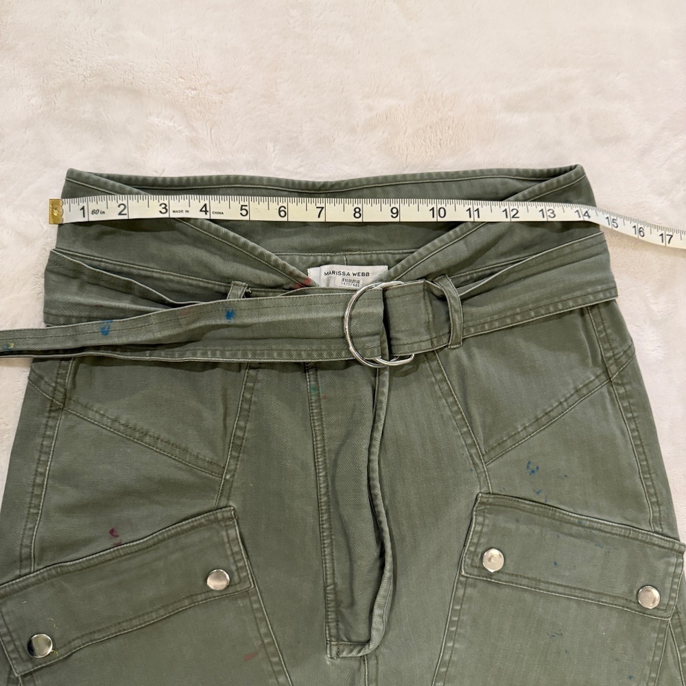 Marissa Webb Collective Canvas Cropped Pants Olive Green 35297 - Picture 9 of 15